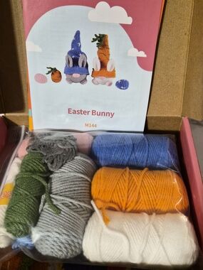 Easter Bunny Crochet Kit - Multicolor Yarn Set